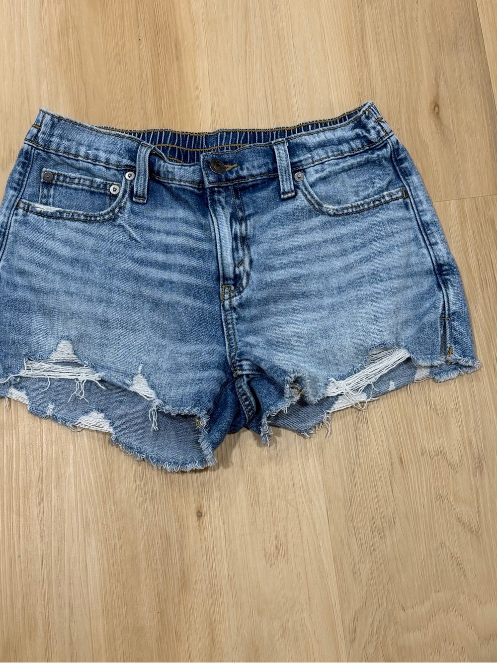 Aerie Small Daydream Distressed Denim Shorts -